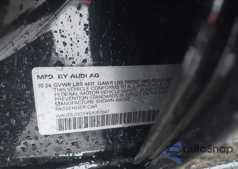 2025 Audi A3 Premium 40 Tfsi Quattro S Tronic z USA, uszkodzony, nr VIN WAUGUDGY4SA051047